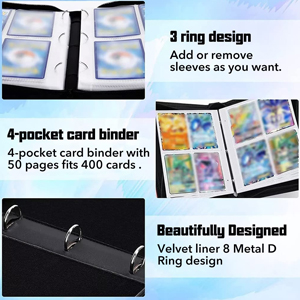 HASTHIP BrandName Pokemon Card Binder 400 Capacity Hasthip