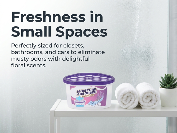 HASTHIP 3-Pack Refillable Moisture Absorber Boxes with Calcium Chloride for Closets and Cars