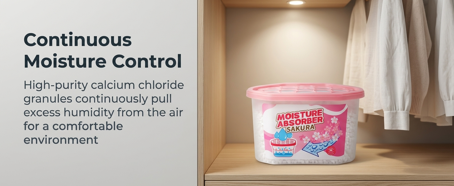 HASTHIP 3-Pack Refillable Moisture Absorber Boxes with Calcium Chloride for Closets and Cars