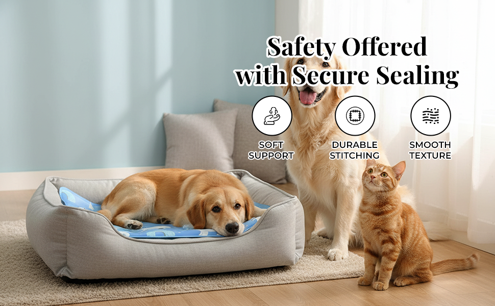 Qpets Pet Cooling Mat for Dogs & Cats, Water-Filled Cooling