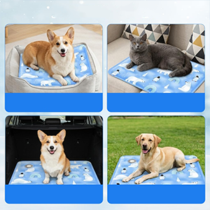 Qpets Pet Cooling Mat for Dogs & Cats, Water-Filled Cooling