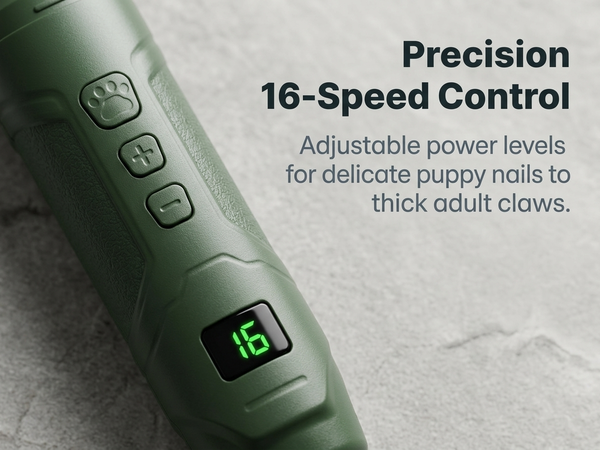 Qpets Electric Pet Nail Grinder for Dogs and Cats with LED Light and Adjustable Speed