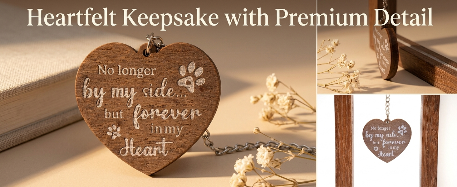 Qpets Rotating Pet Photo Frame – Double-Sided Wooden Display