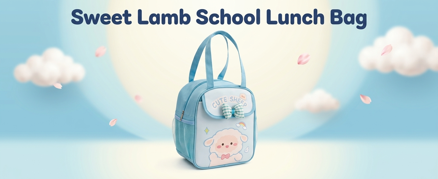 HASTHIP School Lunch Box Bag, Lunch Bag for Kids Girls, Tiffin Bag for Kids, Cute Cartoon