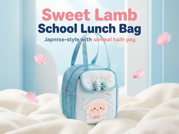 HASTHIP School Lunch Box Bag, Lunch Bag for Kids Girls, Tiffin Bag for Kids, Cute Cartoon
