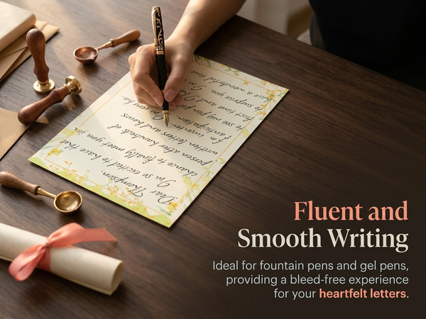 HASTHIP Stationery Writing Paper Set with Double-Sided European Retro Borders for Notes
