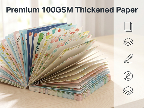 HASTHIP Stationery Writing Paper Set with Double-Sided European Retro Borders for Notes