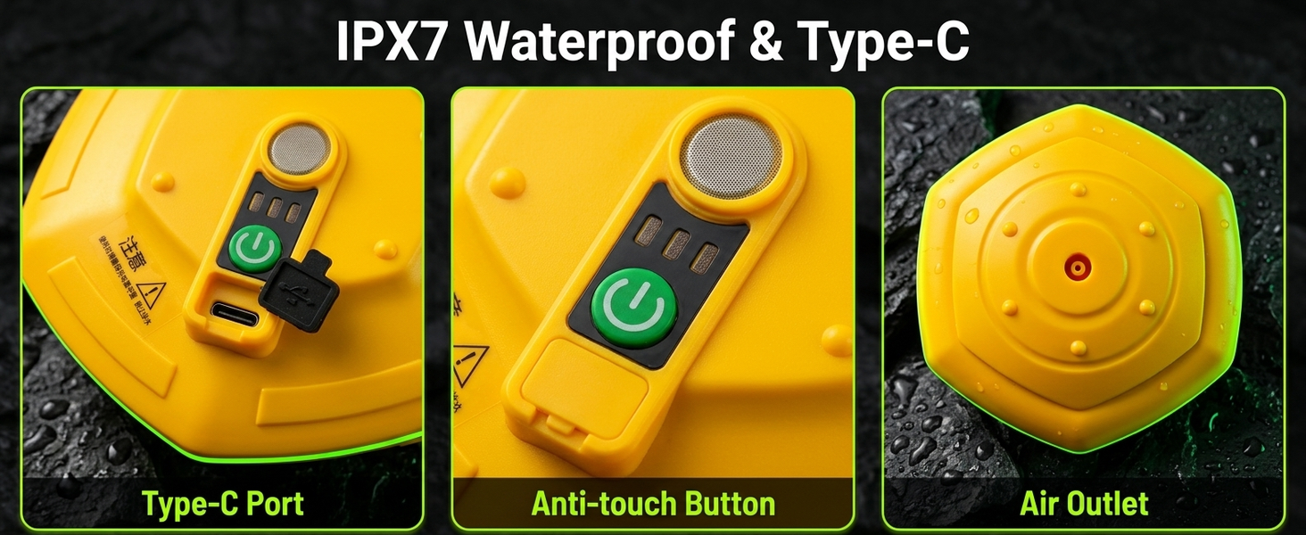Qpets Floating Live Bait Aerator with 2000mAh Rechargeable Battery, IPX7 Waterproof Design