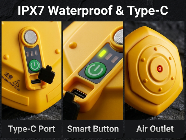 Qpets Floating Live Bait Aerator with 2000mAh Rechargeable Battery, IPX7 Waterproof Design