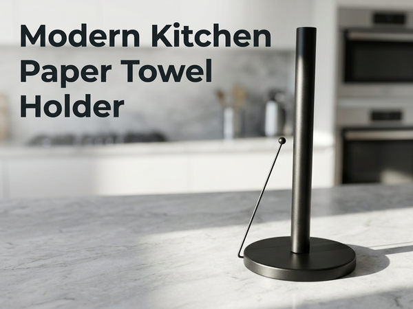 HASTHIP Paper Towel Holder with Anti-Roll Arm and Weighted Base for Countertop Use