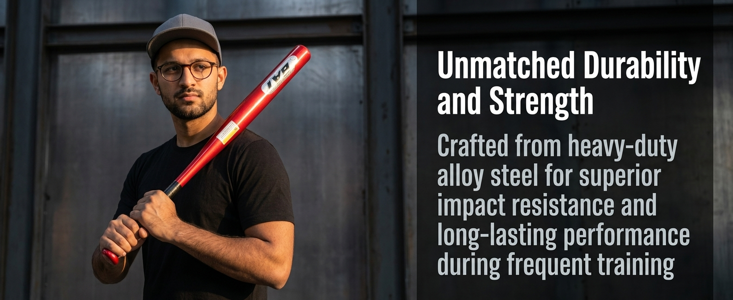 HASTHIP 32 Inch Alloy Steel Baseball Bat for Adults with Non-Slip Rubber Grip for Beginner Practice