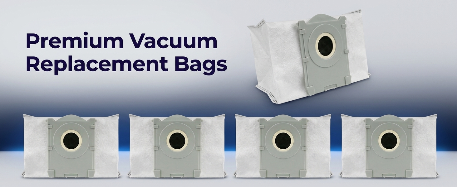 HASTHIP 5-Piece Replacement Dust Bags with Sealed Design for Ecovacs Robot Vacuums
