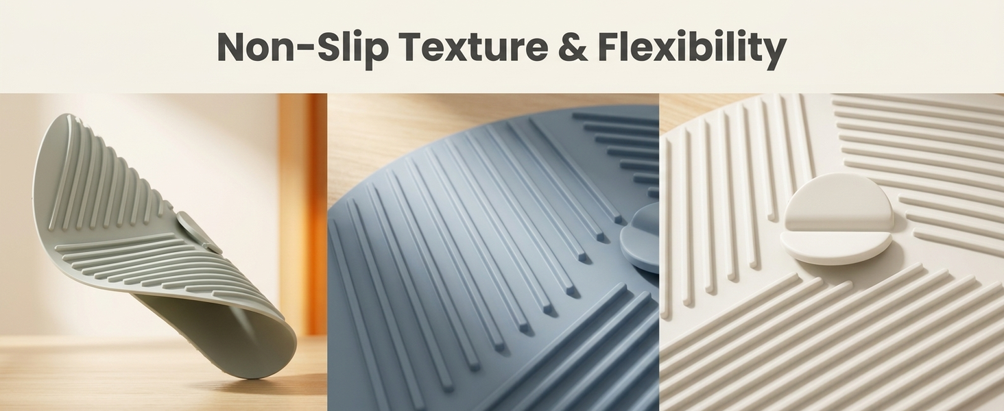 HASTHIP Silicone Lids for Bowls, Three Sizes, Microwave Splatter Covers and Heat-Resistant Mats