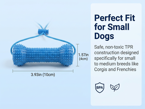 Qpets Dog Dental Chew Prop for Guided Brushing with Supportive TPR Construction for Everyday Oral Care