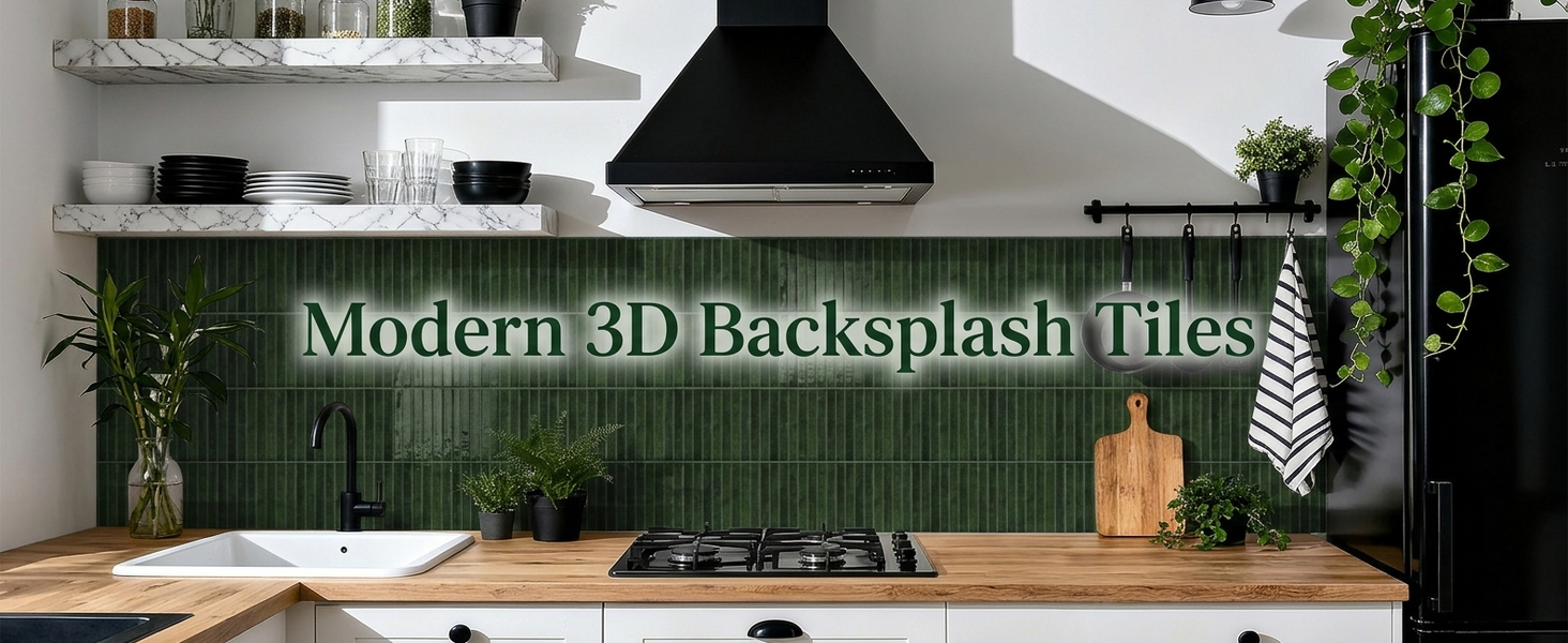HASTHIP 10-Sheet Peel-and-Stick 3D Backsplash Tiles with Raised Gel Finish for Indoor Walls