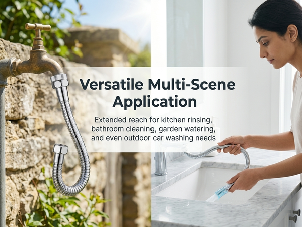 HASTHIP Flexible Faucet Extender with 360 Rotation, Two Water Modes and Bendable Positioning