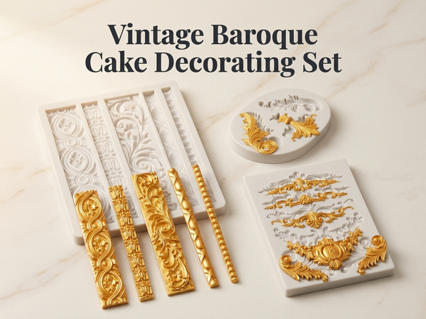 HASTHIP Baroque Silicone Molds for Cake Decorating, Fondant, Chocolate and DIY Crafts