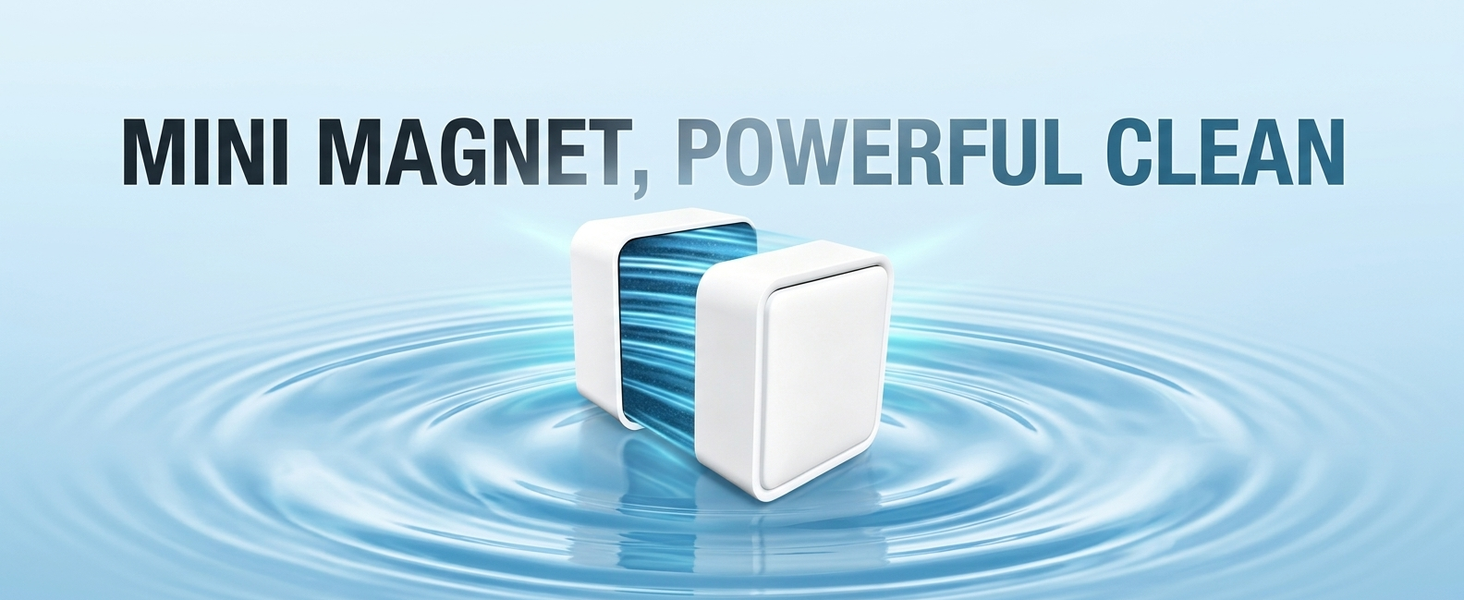 Qpets Mini Magnetic Algae Scraper for Compact Aquariums with 3cm Head and Floating Pad