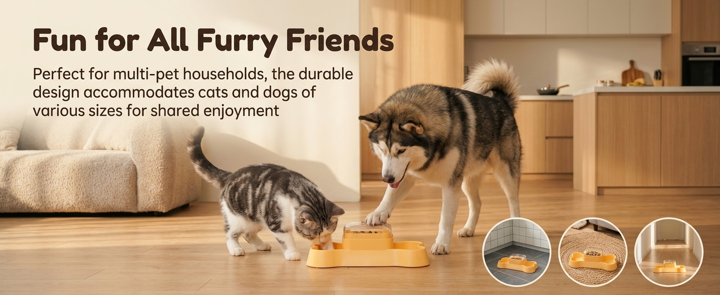 Qpets Interactive Dog and Cat Treat Dispenser Puzzle Feeder for Slow Eating and Enrichment Play