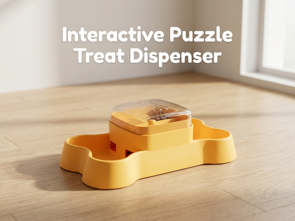 Qpets Interactive Dog and Cat Treat Dispenser Puzzle Feeder for Slow Eating and Enrichment Play