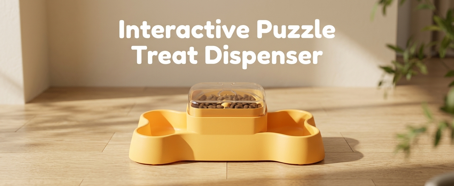 Qpets Interactive Dog and Cat Treat Dispenser Puzzle Feeder for Slow Eating and Enrichment Play