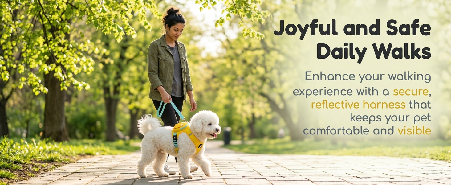 Qpets Dog Harness Backpack and Leash Set with Reflective Oxford Fabric and Built-In Storage
