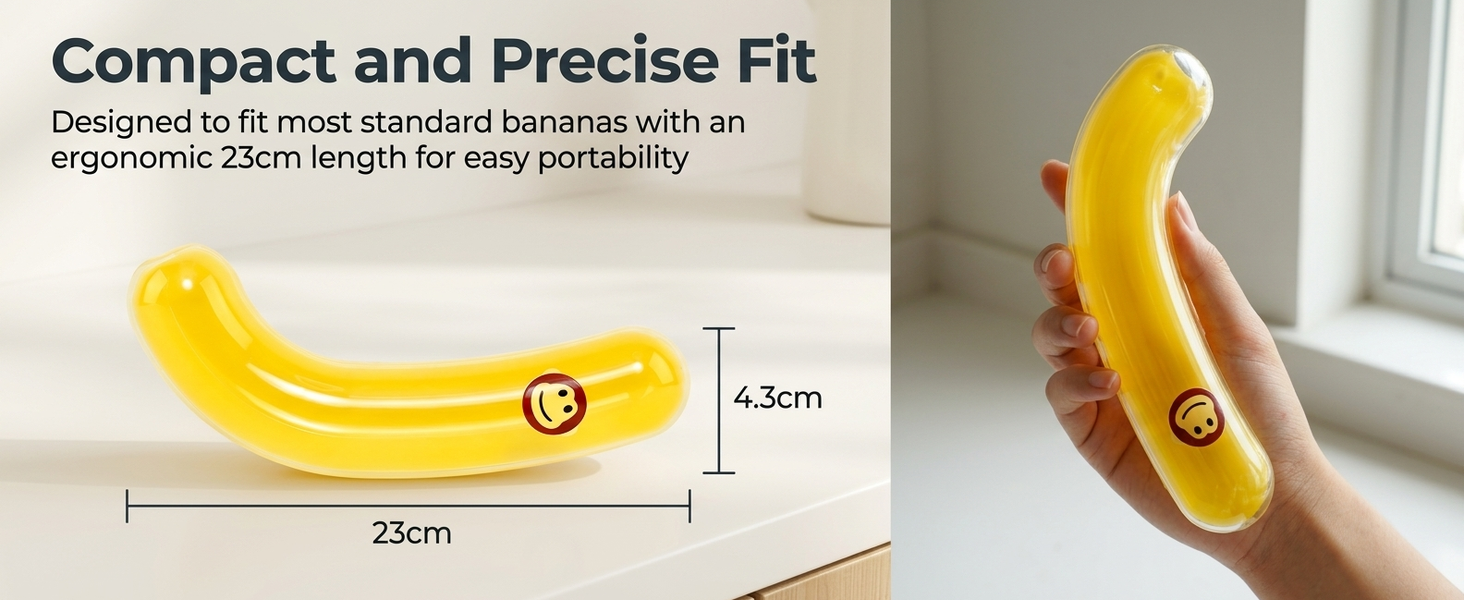 HASTHIP 2 Pack Banana Pod Storage Containers with Rigid BPA-Free Plastic Shells and Flip-Top Lids