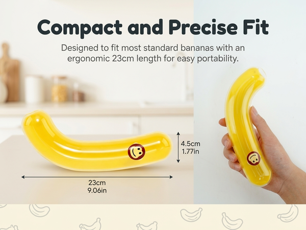 HASTHIP 2 Pack Banana Pod Storage Containers with Rigid BPA-Free Plastic Shells and Flip-Top Lids