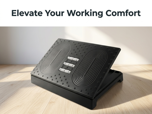 HASTHIP Foot Rest for Under Desk, Ergonomic Adjustable Footrest with 6 Height Levels