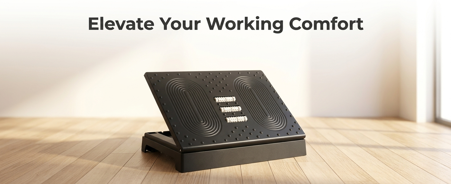 HASTHIP Foot Rest for Under Desk, Ergonomic Adjustable Footrest with 6 Height Levels