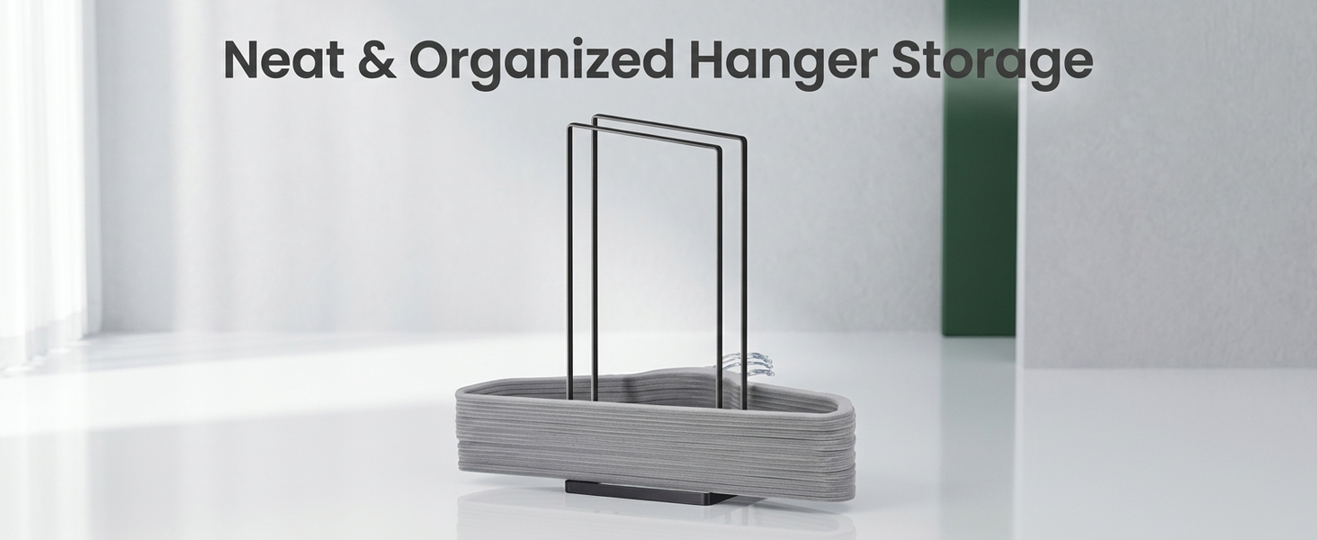 HASTHIP Stackable Hanger Storage Rack in Carbon Steel, Matte Finish, Holds Up to 100 Hangers