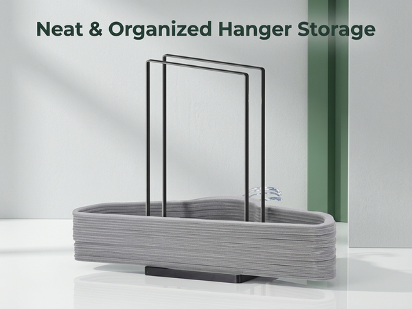 HASTHIP Stackable Hanger Storage Rack in Carbon Steel, Matte Finish, Holds Up to 100 Hangers