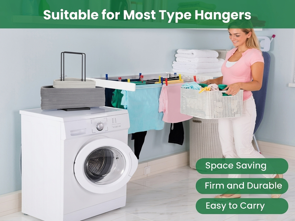 HASTHIP Stackable Hanger Storage Rack in Carbon Steel, Matte Finish, Holds Up to 100 Hangers