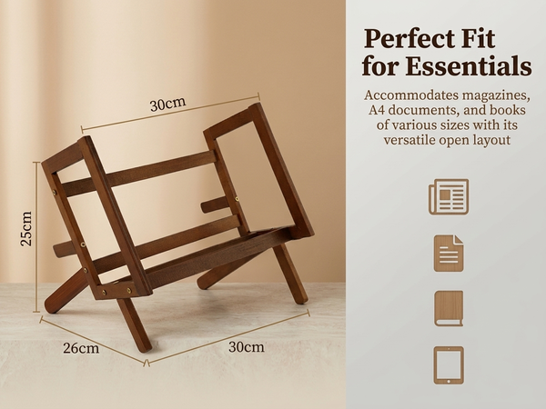 HASTHIP Bamboo Desktop Bookshelf with Open Storage for Books, Magazines and Everyday Desk Items