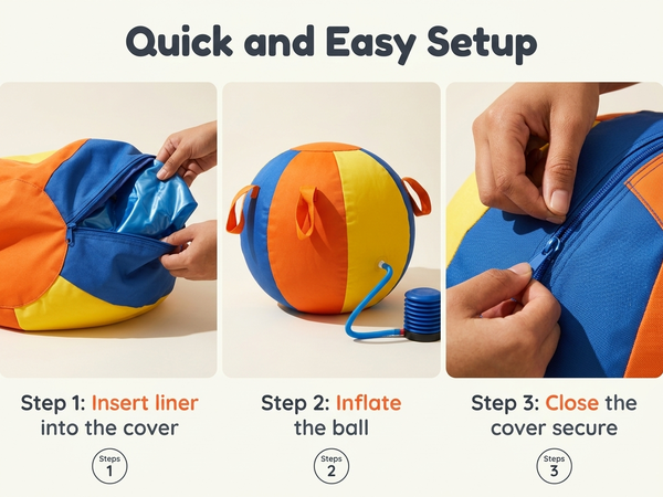 Qpets Herding Ball for Dogs with Multiple Handles and Reinforced Double-Layer Construction