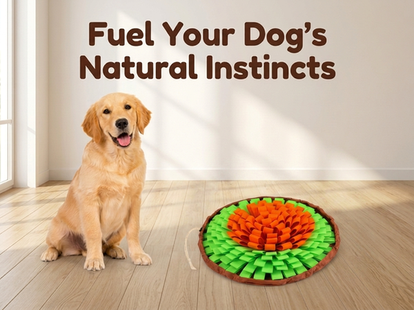 Qpets Dog Snuffle Mat for Slow Feeding and Training: Soft Felt, Machine Washable, Home and Travel Use