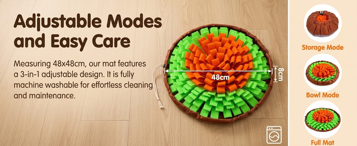 Qpets Dog Snuffle Mat for Slow Feeding and Training: Soft Felt, Machine Washable, Home and Travel Use