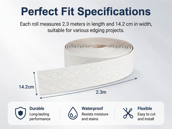 HASTHIP Self-Adhesive 3D Foam Wall Trim Border for Flexible Edge and Corner Finishing