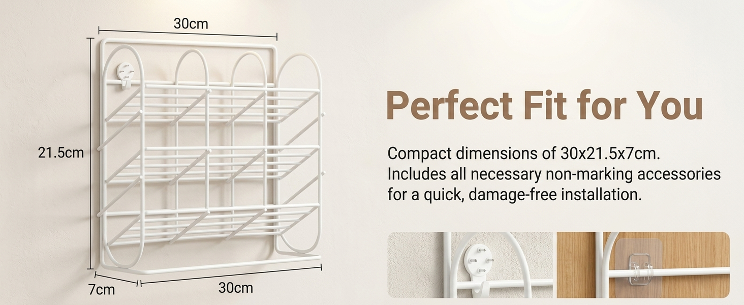 HASTHIP Multi-Tier Ribbon Organizer Rack with Iron Frame for Wall or Desktop Craft Storage