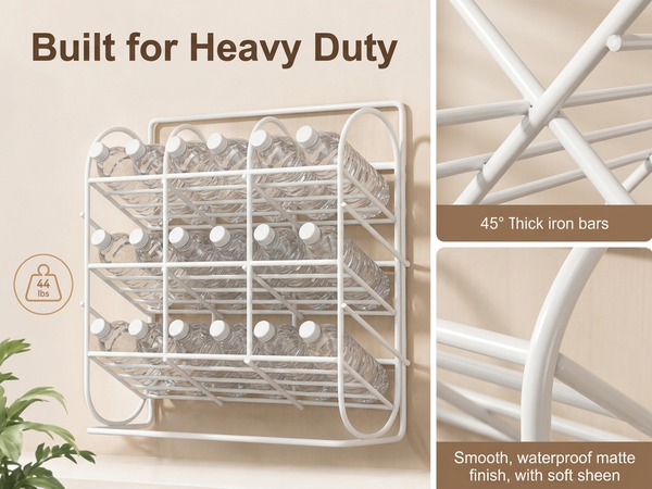 HASTHIP Multi-Tier Ribbon Organizer Rack with Iron Frame for Wall or Desktop Craft Storage