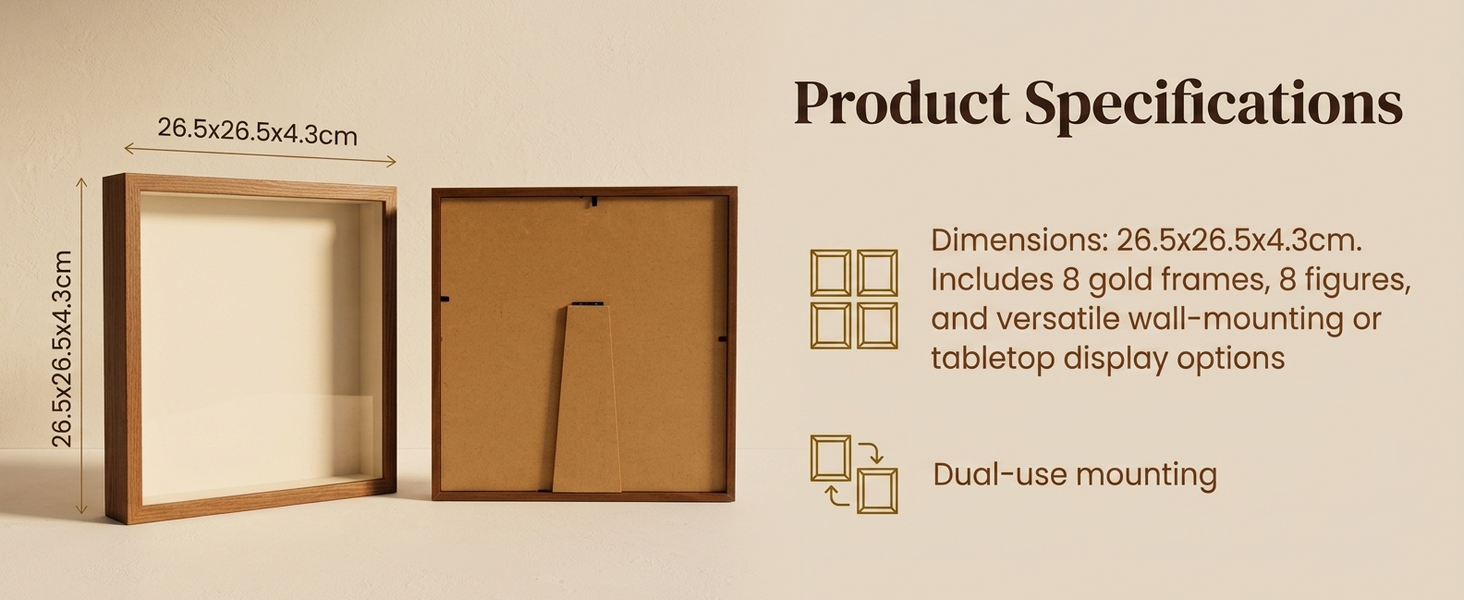 HASTHIP DIY Shadow Box Frame Kit with Movable Mini Frames for Personalized Photo Displays