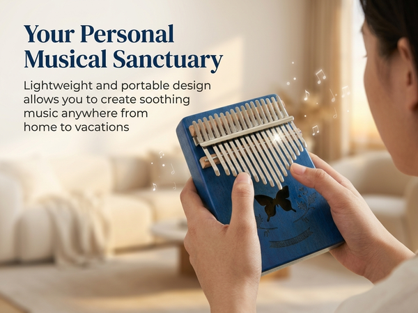 HASTHIP 21 Keys Thumb Piano Kalimba Musical Instruments for Adults Kids Small Musical