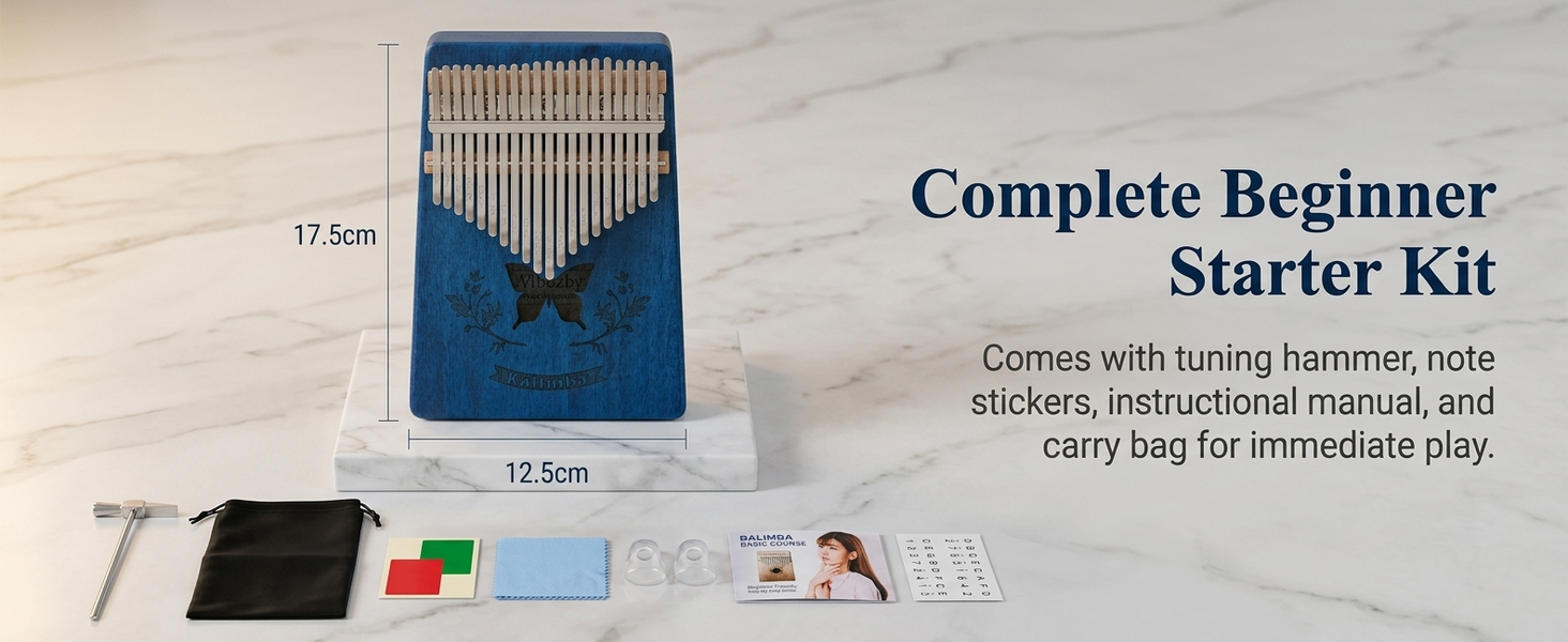 HASTHIP 21 Keys Thumb Piano Kalimba Musical Instruments for Adults Kids Small Musical