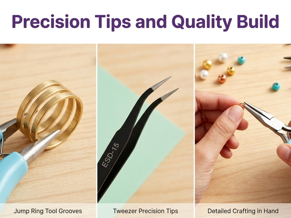 HASTHIP 7pcs Jewelry Pliers Set with Comfortable Grips for Beading and Wire Crafting Projects