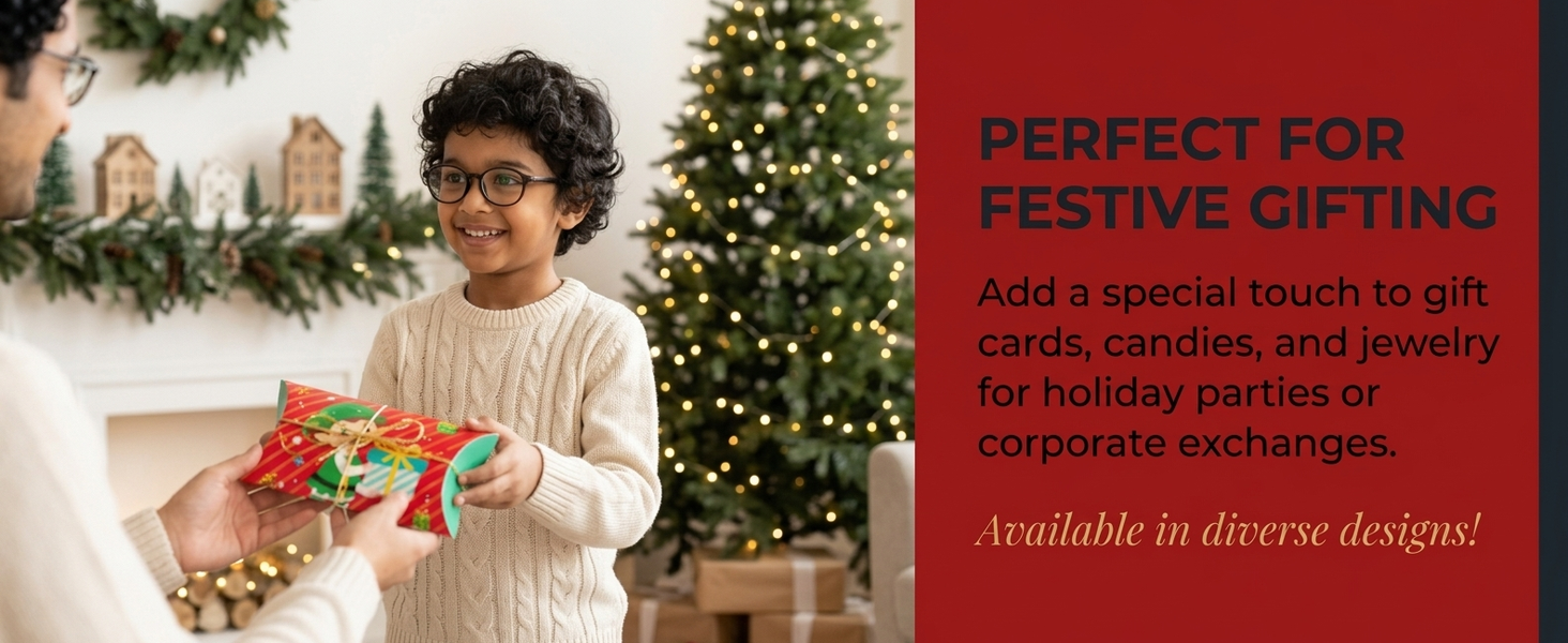 HASTHIP 36-Piece Christmas Pillow Boxes with Holographic Paper and 66 Feet of Gold Twine