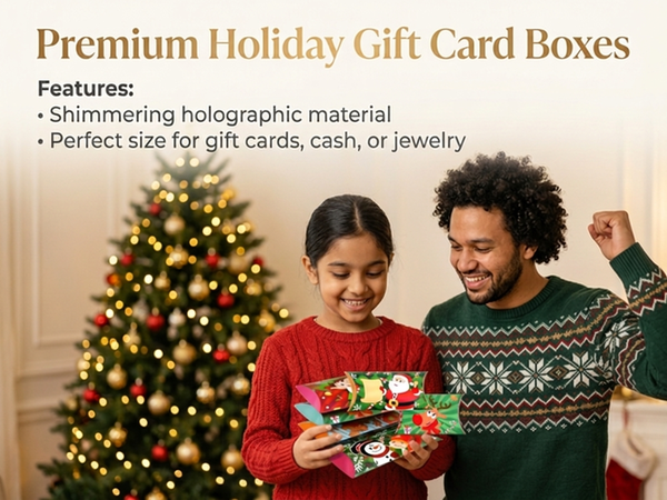 HASTHIP 36-Piece Christmas Pillow Boxes with Holographic Paper and 66 Feet of Gold Twine
