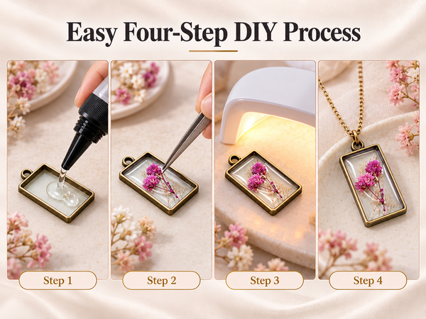 HASTHIP 180-Piece Open Bezel Resin Jewelry Kit with 10 Shapes, 3 Finishes and Earring Hooks