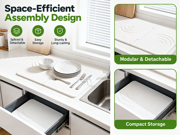 HASTHIP Diatomite Stone Drying Mat with Interlocking Buckle Design for Kitchen and Bathroom