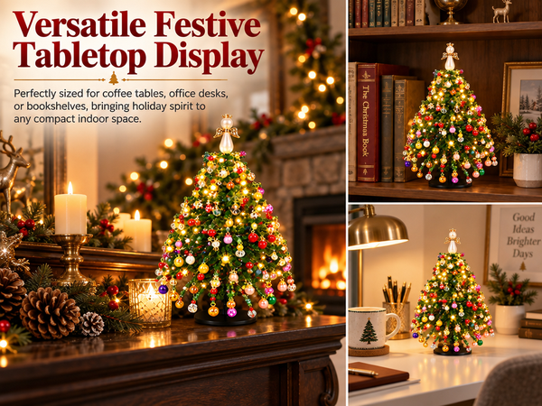 HASTHIP DIY Beaded Christmas Tree Kit with Metal Frame, Angel Topper and Colorful Beads