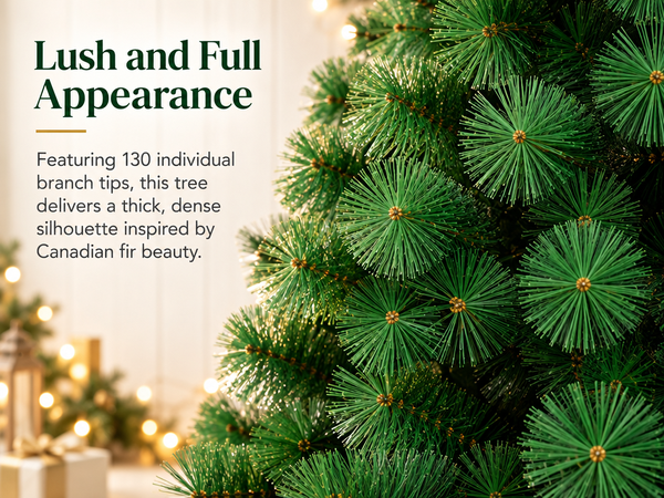 HASTHIP 5 Pies Artificial Christmas Tree with Realistic Green Pine Needles and Detachable Metal Stand